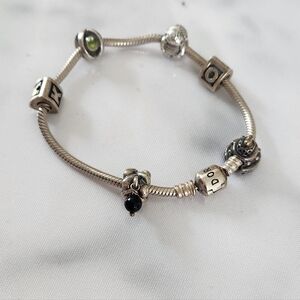 Pandora Silver Bracelet with Charms